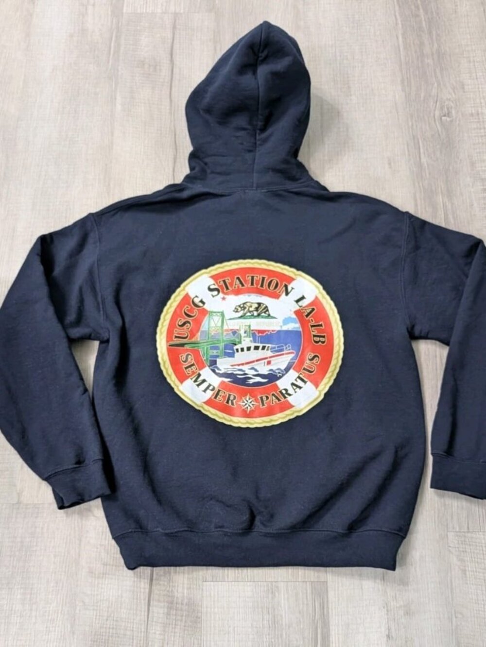 US Coast Guard sweatshirt hoodie  USCG LA-LB Paratus Semper Logo Woman/M Men/S
